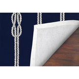 Trans-Ocean Liora Manne Capri Ropes Casual Indoor/Outdoor Hand Tufted 80% Polyester/20% Acrylic Rug Navy 7'6" x 9'6"
