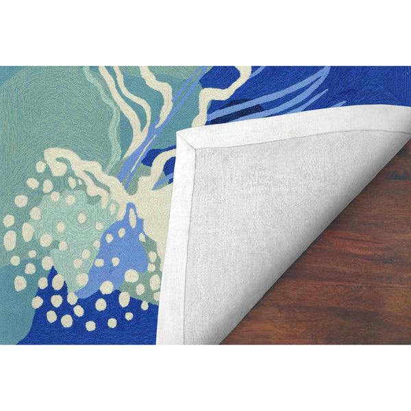 Trans-Ocean Liora Manne Capri Jelly Fish Casual Indoor/Outdoor Hand Tufted 80% Polyester/20% Acrylic Rug Ocean 7'6" x 9'6"