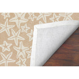 Trans-Ocean Liora Manne Capri Starfish Casual Indoor/Outdoor Hand Tufted 80% Polyester/20% Acrylic Rug Neutral 7'6" x 9'6"