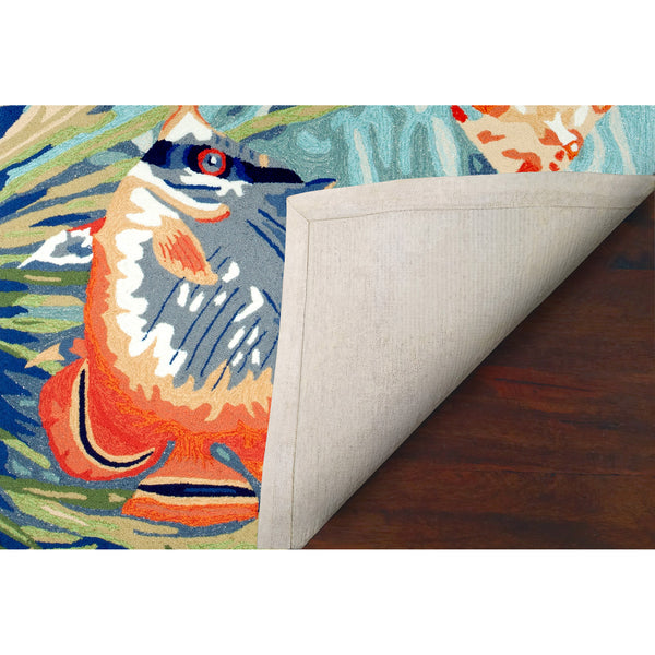 Trans-Ocean Liora Manne Ravella Tropical Fish Casual Indoor/Outdoor Hand Tufted 70% Polypropylene/30%Acrylic Rug Ocean 8'3" x 11'6"