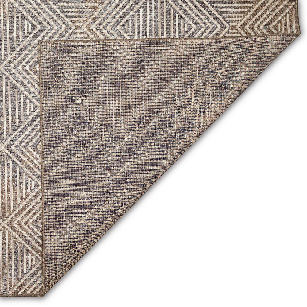 Trans-Ocean Liora Manne Cove Diamonds Casual Indoor/Outdoor Power Loomed 100% Polypropylene Rug Grey 7'10" x 9'10"