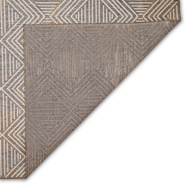 Trans-Ocean Liora Manne Cove Diamonds Casual Indoor/Outdoor Power Loomed 100% Polypropylene Rug Grey 7'10" x 9'10"