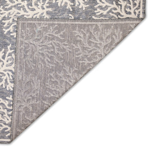 Trans-Ocean Liora Manne Cove Coral Casual Indoor/Outdoor Power Loomed 100% Polypropylene Rug Blue 7'10" x 9'10"