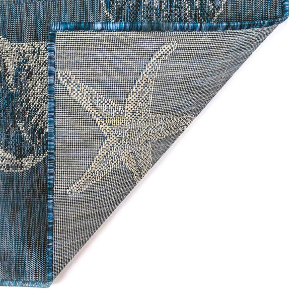 Trans-Ocean Liora Manne Carmel Shells Casual Indoor/Outdoor Power Loomed 87% Polypropylene/13% Polyester Rug Navy 7'10" x 9'10"