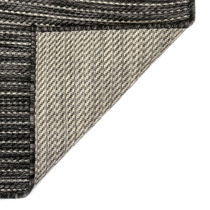 Trans-Ocean Liora Manne Carmel Texture Stripe Casual Indoor/Outdoor Power Loomed 87% Polypropylene/13% Polyester Rug Black 7'10" x 9'10"