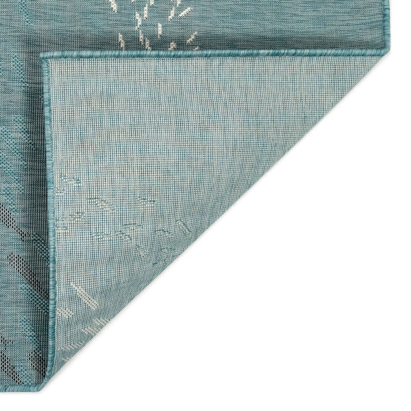 Trans-Ocean Liora Manne Carmel School Of Fish Casual Indoor/Outdoor Power Loomed 87% Polypropylene/13% Polyester Rug Aqua 7'10" x 9'10"