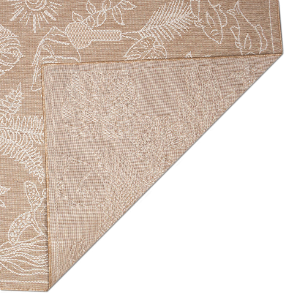 Trans-Ocean Liora Manne Carmel Collage Casual Indoor/Outdoor Power Loomed 87% Polypropylene/13% Polyester Rug Sand 7'10" x 9'10"