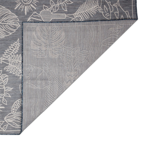 Trans-Ocean Liora Manne Carmel Collage Casual Indoor/Outdoor Power Loomed 87% Polypropylene/13% Polyester Rug Navy 7'10" x 9'10"