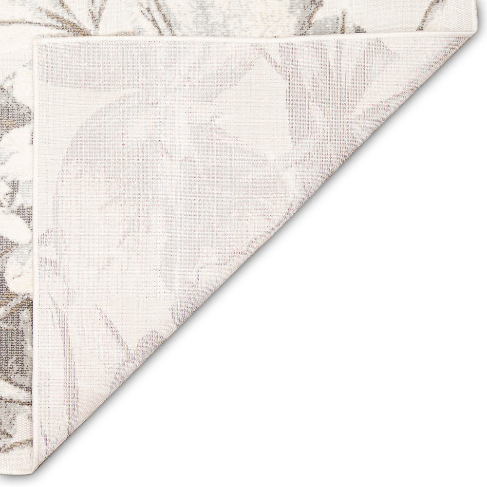 Trans-Ocean Liora Manne Canyon Tropical Leaf Casual Indoor/Outdoor Power Loomed 87% Polypropylene/13% Polyester Rug Ivory 7'8" x 9'10"