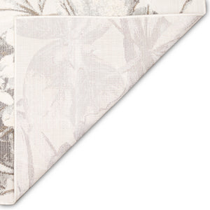 Trans-Ocean Liora Manne Canyon Tropical Leaf Casual Indoor/Outdoor Power Loomed 87% Polypropylene/13% Polyester Rug Ivory 7'8" x 9'10"
