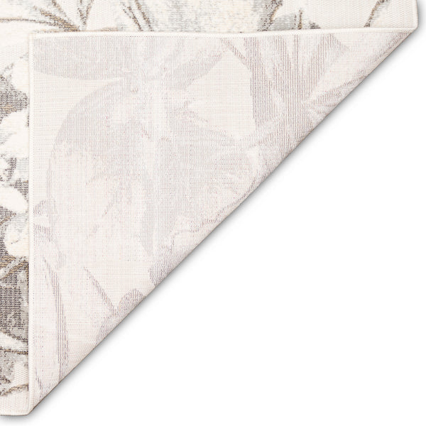 Trans-Ocean Liora Manne Canyon Tropical Leaf Casual Indoor/Outdoor Power Loomed 87% Polypropylene/13% Polyester Rug Ivory 7'8" x 9'10"