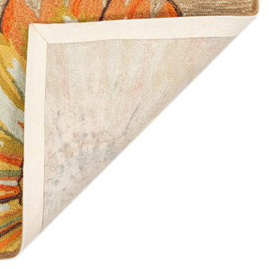 Trans-Ocean Liora Manne Frontporch Sunflower Novelty Indoor/Outdoor Hand Tufted 80% Polyester/20% Acrylic Rug Yellow 5' Round