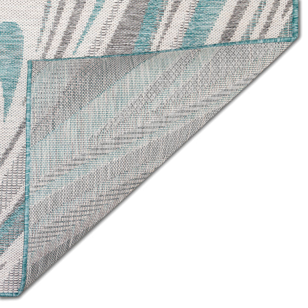 Trans-Ocean Liora Manne Malibu Waves Casual Indoor/Outdoor Power Loomed 88% Polypropylene/12% Polyester Rug Aqua 7'10" x 9'10"