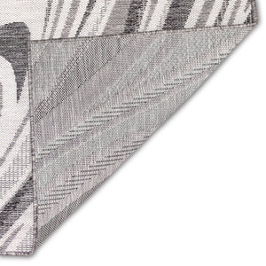 Trans-Ocean Liora Manne Malibu Waves Casual Indoor/Outdoor Power Loomed 88% Polypropylene/12% Polyester Rug Charcoal 7'10" x 9'10"