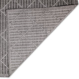 Trans-Ocean Liora Manne Malibu Checker Diamond Casual Indoor/Outdoor Power Loomed 88% Polypropylene/12% Polyester Rug Charcoal 7'10" x 9'10"