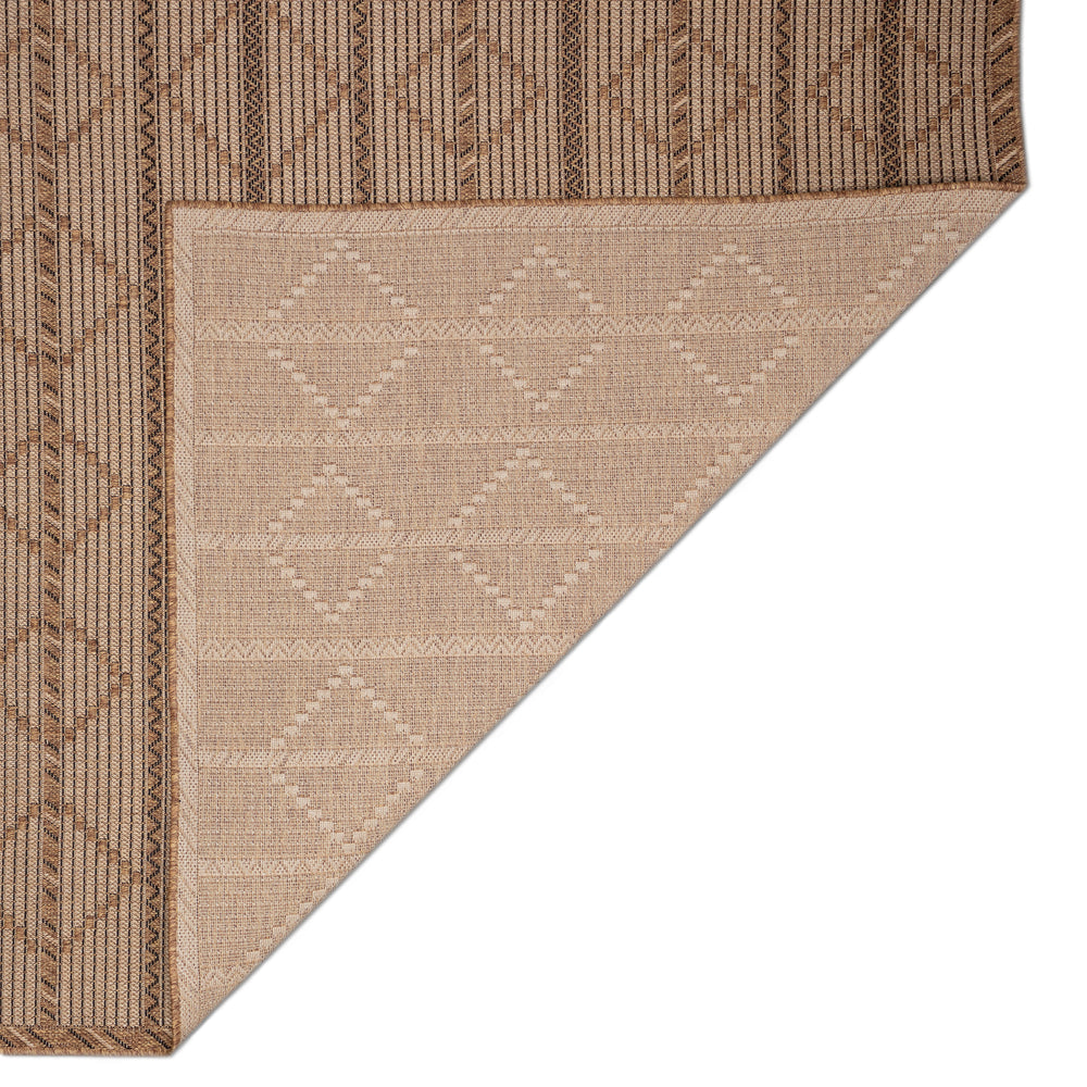 Trans-Ocean Liora Manne Monterey Delicate Diamond  Indoor/Outdoor Power Loomed 91% Polypropylene/9% Polyester Rug Black 7'10" x 9'10"