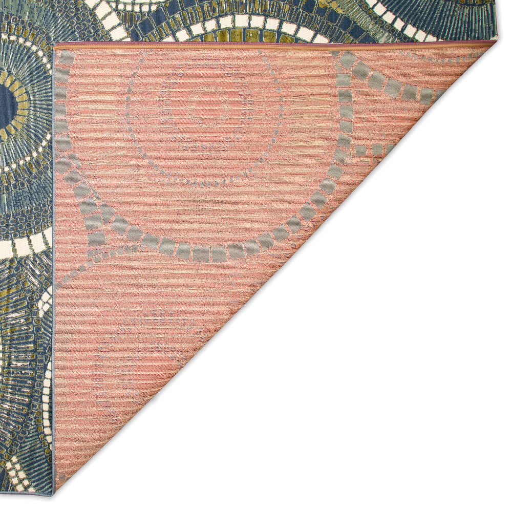 Trans-Ocean Liora Manne Marina Circles Casual Indoor/Outdoor Power Loomed 75% Polypropylene/25% Polyester Rug Azure 8'10" x 11'9"