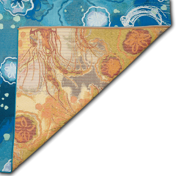 Trans-Ocean Liora Manne Marina Jelly Fish Casual Indoor/Outdoor Power Loomed 75% Polypropylene/25% Polyester Rug Bloom 8'10" x 11'9"