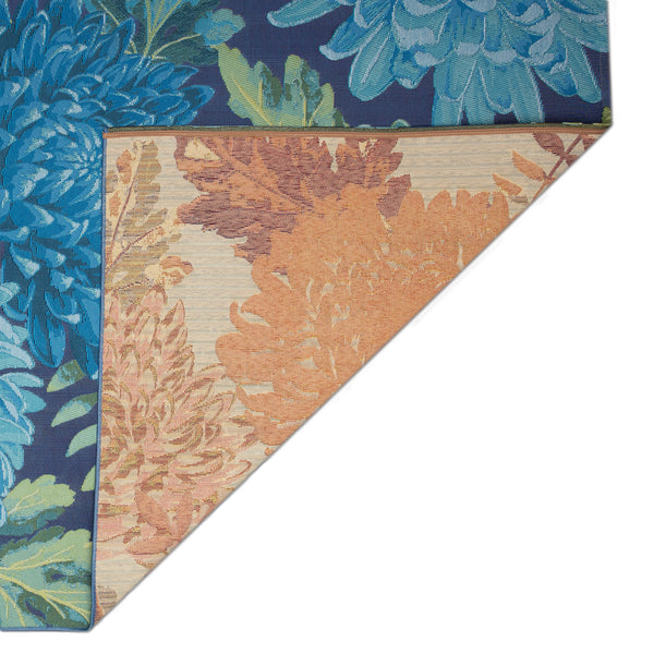 Trans-Ocean Liora Manne Marina Mum Casual Indoor/Outdoor Power Loomed 75% Polypropylene/25% Polyester Rug Blue 8'10" x 11'9"