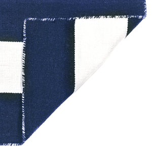 Trans-Ocean Liora Manne Sorrento Rugby Stripe Classic Indoor/Outdoor Hand Woven 100% Polyester Rug Navy 8'3" x 11'6"