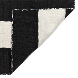 Trans-Ocean Liora Manne Sorrento Rugby Stripe Classic Indoor/Outdoor Hand Woven 100% Polyester Rug Black 8'3" x 11'6"