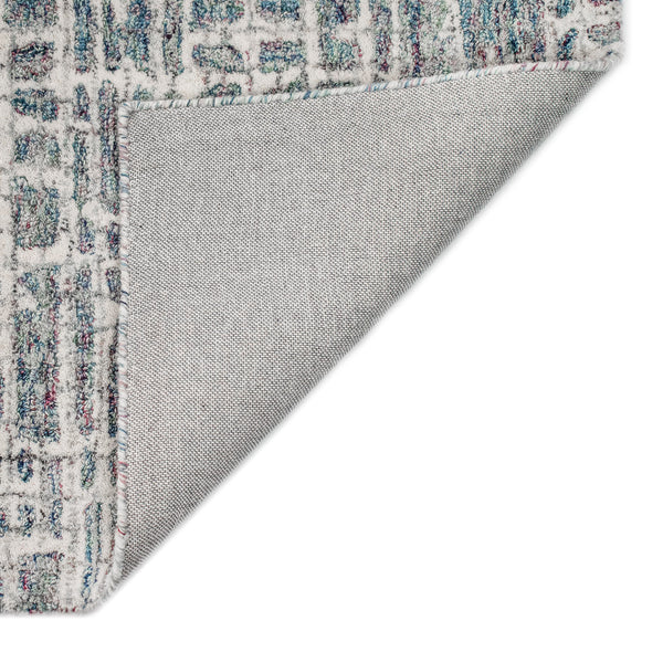 Trans-Ocean Liora Manne Savannah Grid Contemporary Indoor Hand Tufted 100% Wool Pile Rug Ocean 8'3" x 11'6"