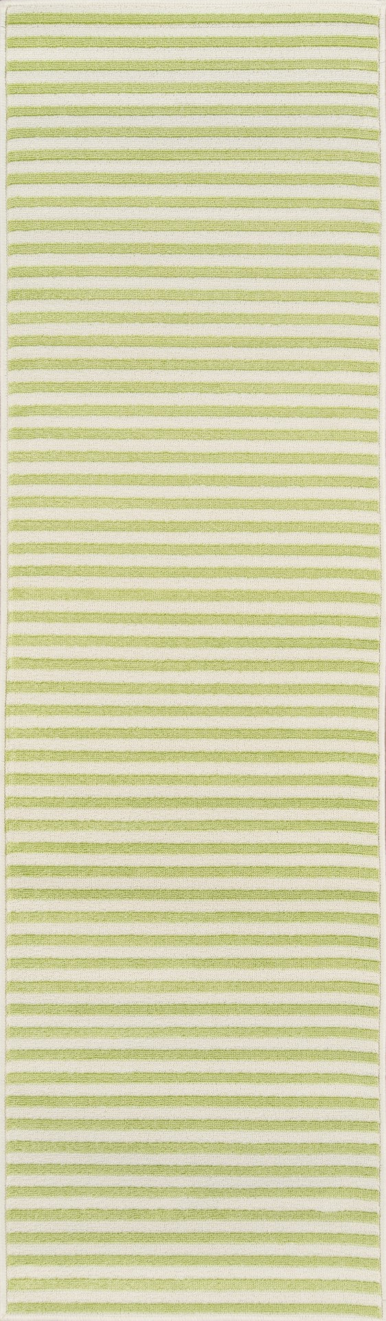 Momeni Baja BAJ-1 Machine Made Contemporary Striped Indoor/Outdoor Area Rug Green 8'6" x 13' BAJA0BAJ-1GRN860D