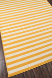 Momeni Baja BAJ-1 Machine Made Contemporary Striped Indoor/Outdoor Area Rug Yellow 8'6" x 13' BAJA0BAJ-1YEL860D