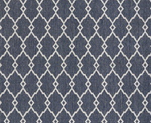 Momeni Baja BAJ-2 Machine Made Contemporary Geometric Indoor/Outdoor Area Rug Denim 8'6" x 13' BAJA0BAJ-2DNM860D