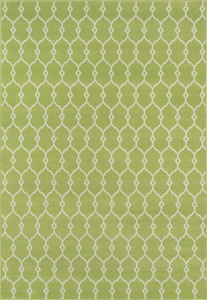 Momeni Baja BAJ-2 Machine Made Contemporary Geometric Indoor/Outdoor Area Rug Green 8'6" x 13' BAJA0BAJ-2GRN860D