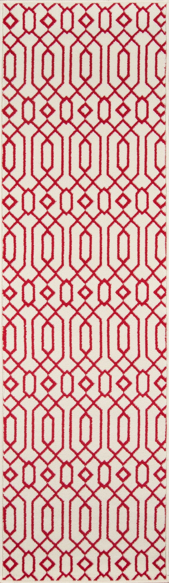 Momeni Baja BAJ-3 Machine Made Contemporary Geometric Indoor/Outdoor Area Rug Ivory 8'6" x 13' BAJA0BAJ-3IVY860D