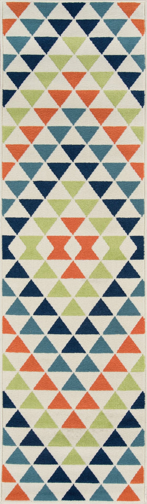 Momeni Baja BAJ-5 Machine Made Contemporary Geometric, Diamond Indoor/Outdoor Area Rug Multi 8'6" x 13' BAJA0BAJ-5MTI860D