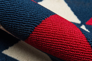 Momeni Baja BAJ-5 Machine Made Contemporary Geometric, Diamond Indoor/Outdoor Area Rug Red 8'6" x 13' BAJA0BAJ-5RED860D