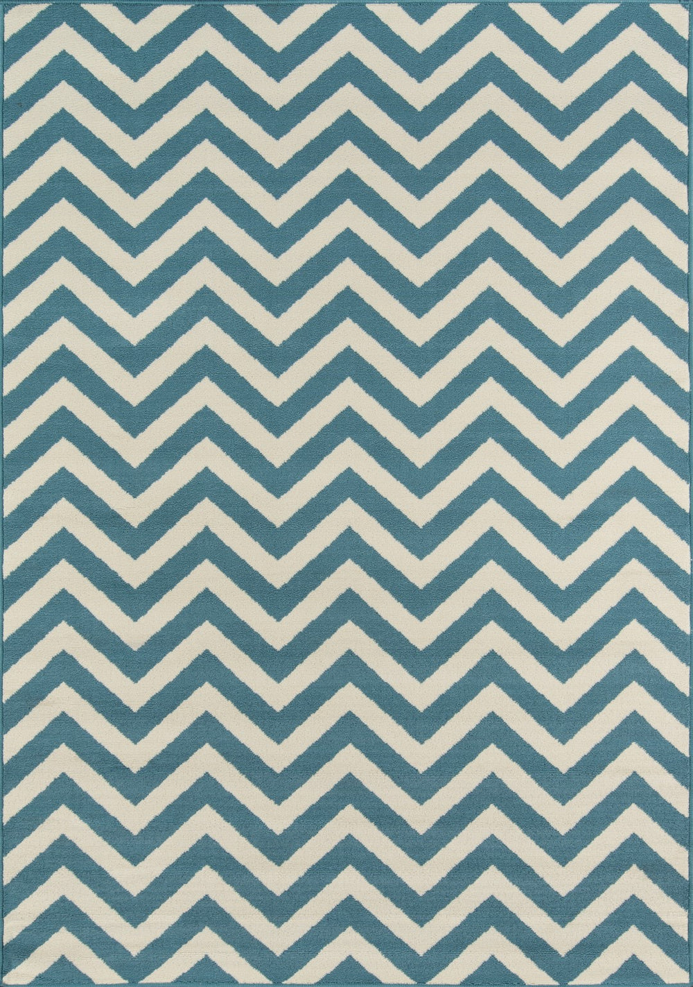 Momeni Baja BAJ-9 Machine Made Contemporary Chevron Indoor/Outdoor Area Rug Blue 8'6" x 13' BAJA0BAJ-9BLU860D
