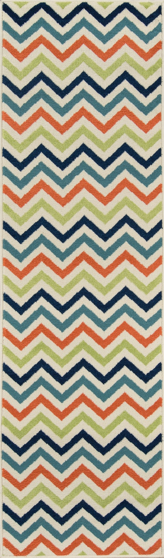 Momeni Baja BAJ-9 Machine Made Contemporary Chevron Indoor/Outdoor Area Rug Multi 8'6" x 13' BAJA0BAJ-9MTI860D