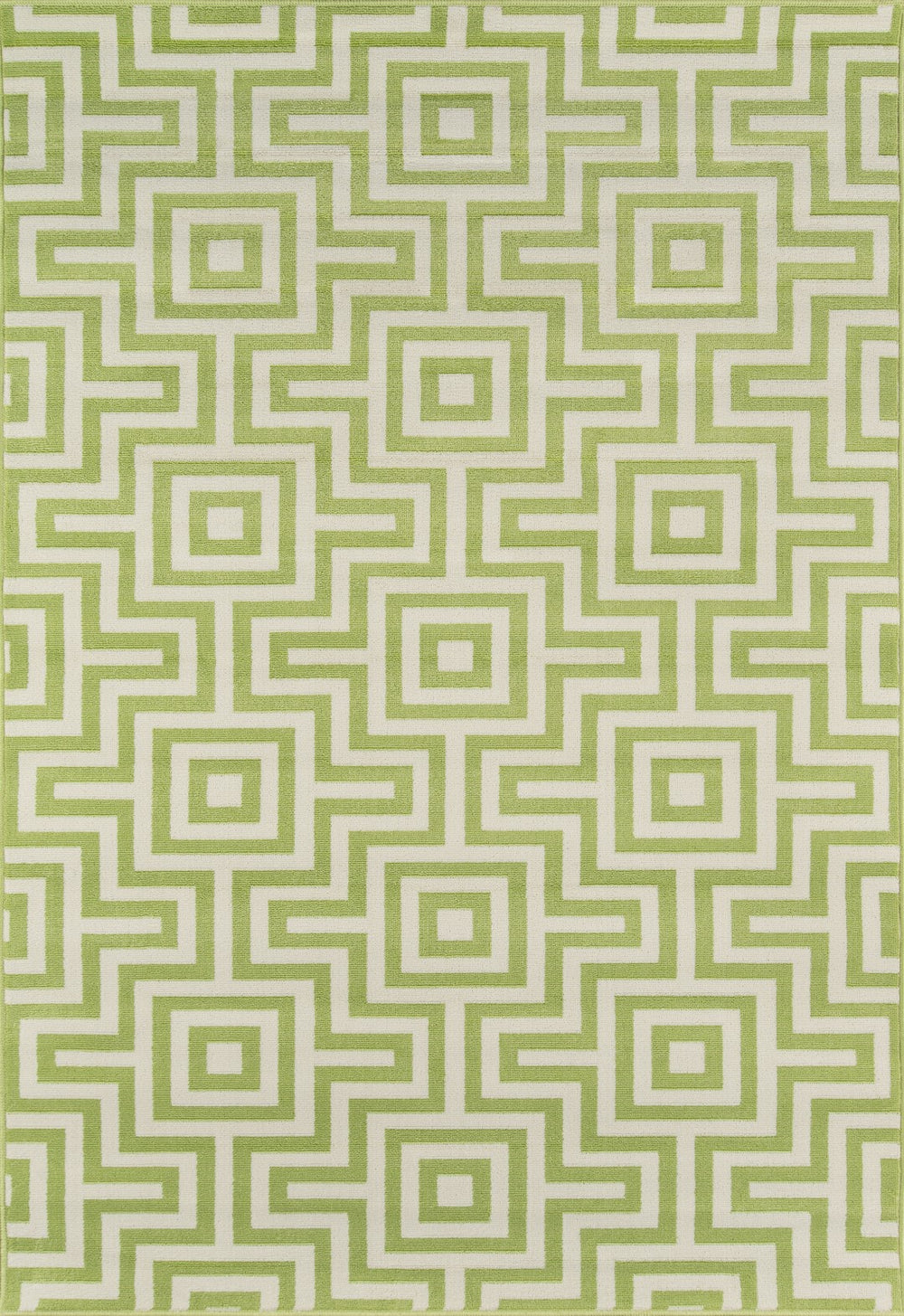 Momeni Baja BAJ10 Machine Made Contemporary Geometric Indoor/Outdoor Area Rug Green 8'6" x 13' BAJA0BAJ10GRN860D