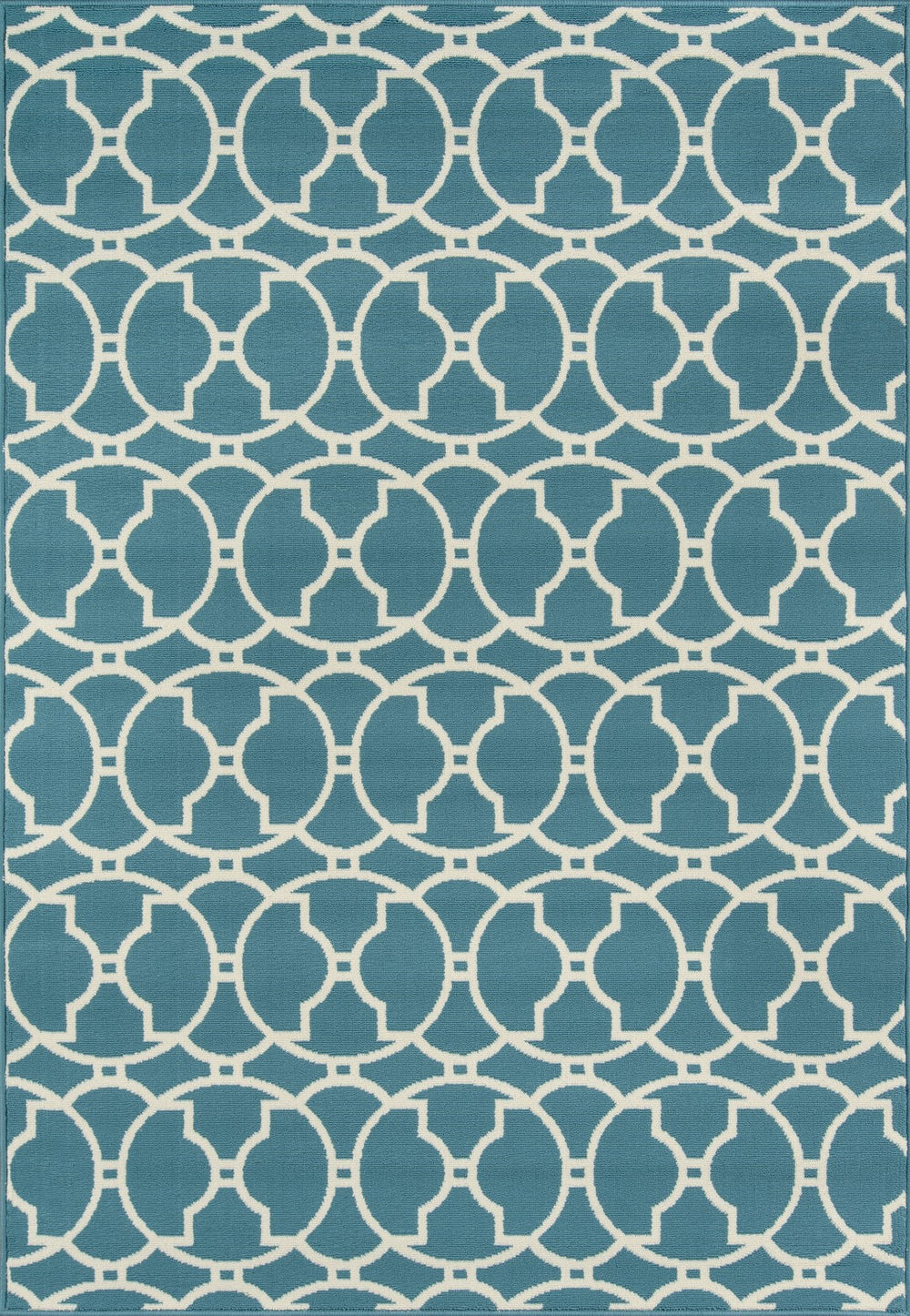 Momeni Baja BAJ11 Machine Made Contemporary Geometric Indoor/Outdoor Area Rug Blue 8'6" x 13' BAJA0BAJ11BLU860D