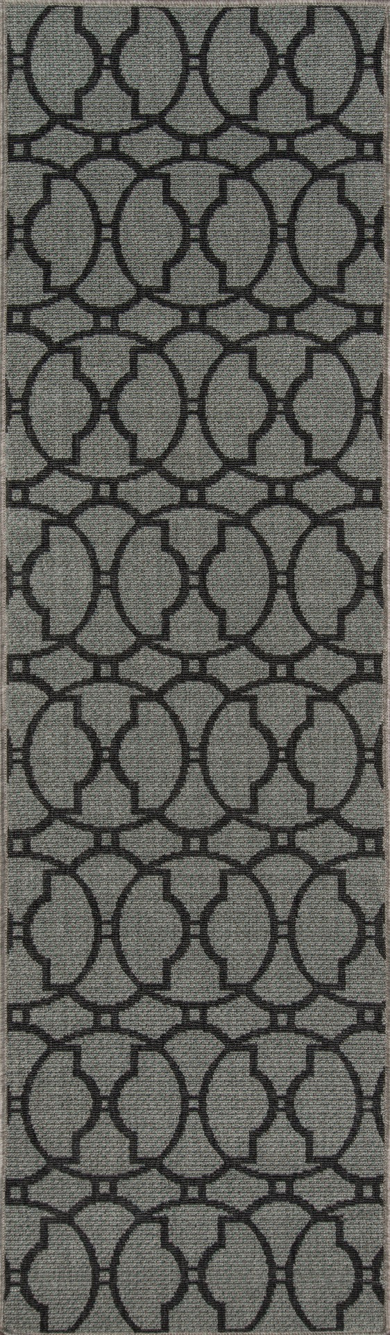 Momeni Baja BAJ11 Machine Made Contemporary Geometric Indoor/Outdoor Area Rug Charcoal 8'6" x 13' BAJA0BAJ11CHR860D