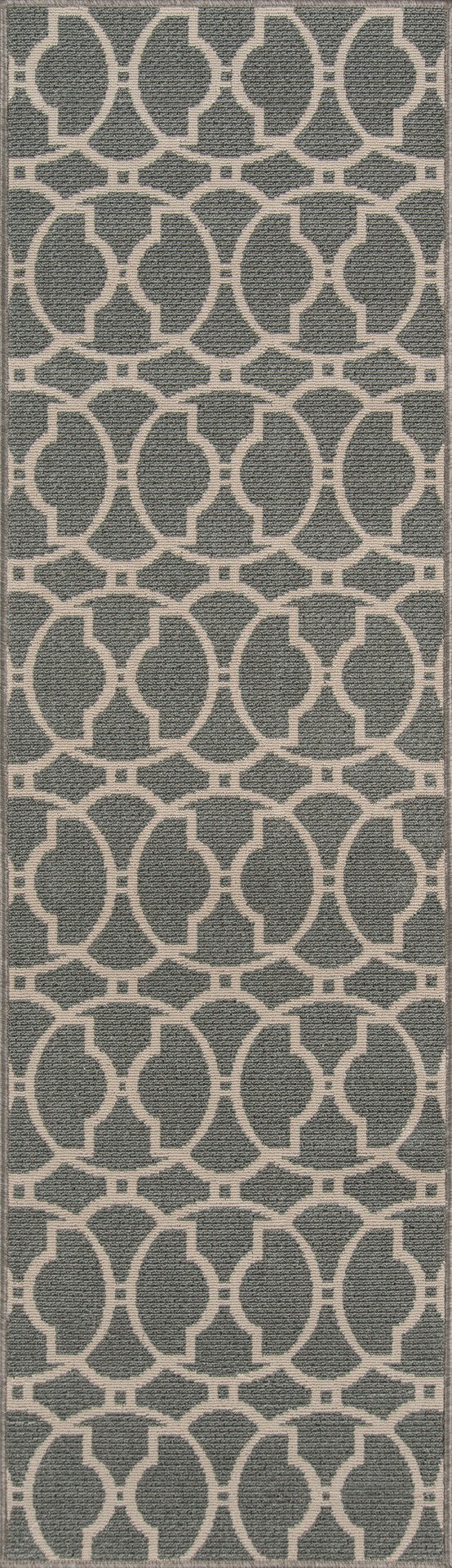 Momeni Baja BAJ11 Machine Made Contemporary Geometric Indoor/Outdoor Area Rug Grey 8'6" x 13' BAJA0BAJ11GRY860D