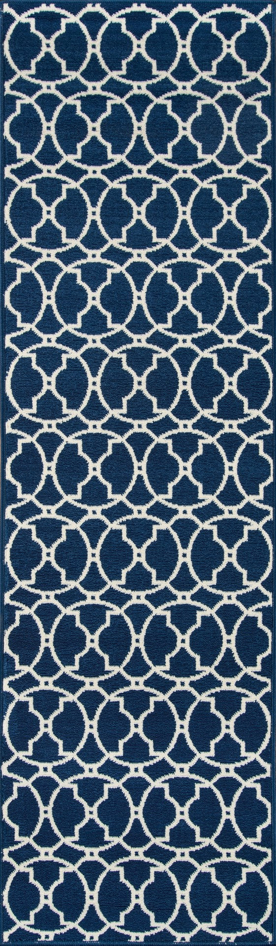 Momeni Baja BAJ11 Machine Made Contemporary Geometric Indoor/Outdoor Area Rug Navy 8'6" x 13' BAJA0BAJ11NVY860D