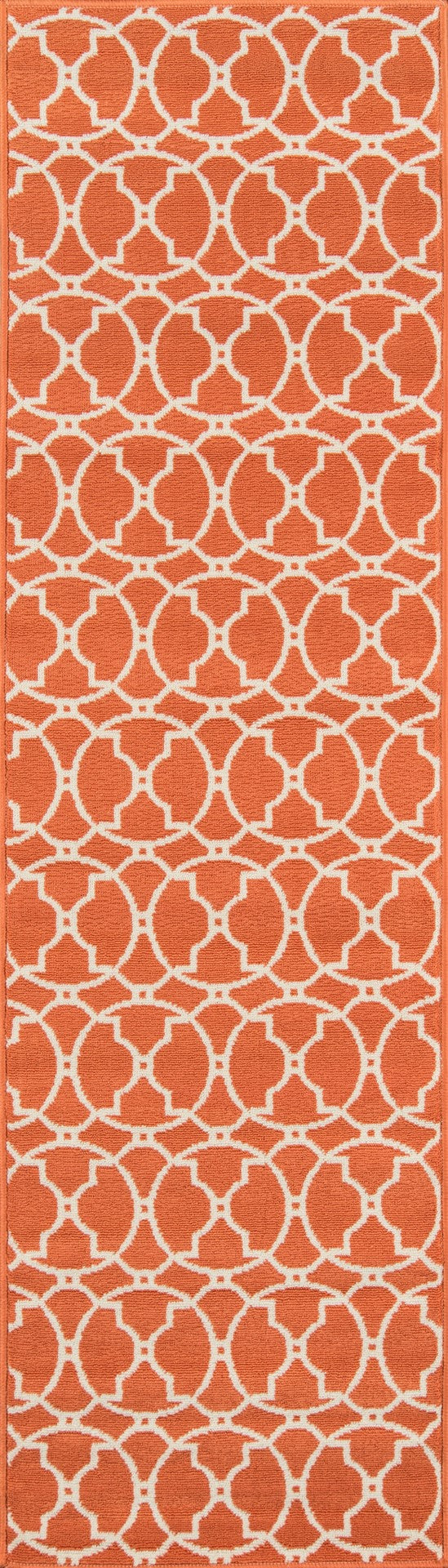 Momeni Baja BAJ11 Machine Made Contemporary Geometric Indoor/Outdoor Area Rug Orange 8'6" x 13' BAJA0BAJ11ORG860D