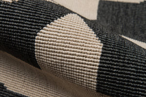 Momeni Baja BAJ12 Machine Made Contemporary Geometric Indoor/Outdoor Area Rug Charcoal 8'6" x 13' BAJA0BAJ12CHR860D