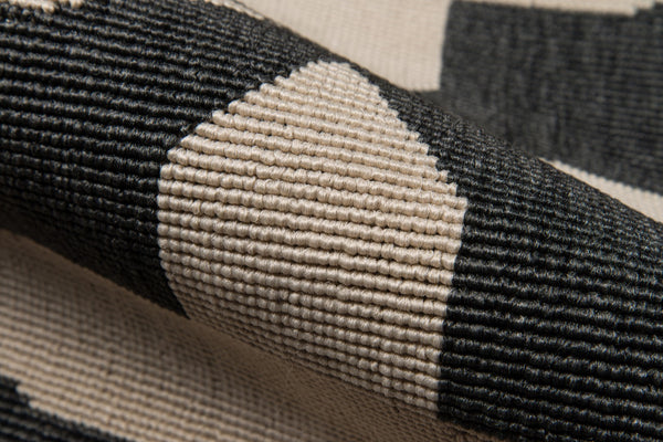 Momeni Baja BAJ12 Machine Made Contemporary Geometric Indoor/Outdoor Area Rug Charcoal 8'6" x 13' BAJA0BAJ12CHR860D