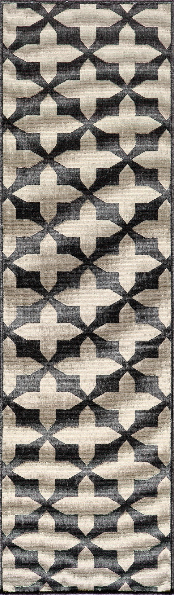Momeni Baja BAJ12 Machine Made Contemporary Geometric Indoor/Outdoor Area Rug Charcoal 8'6" x 13' BAJA0BAJ12CHR860D