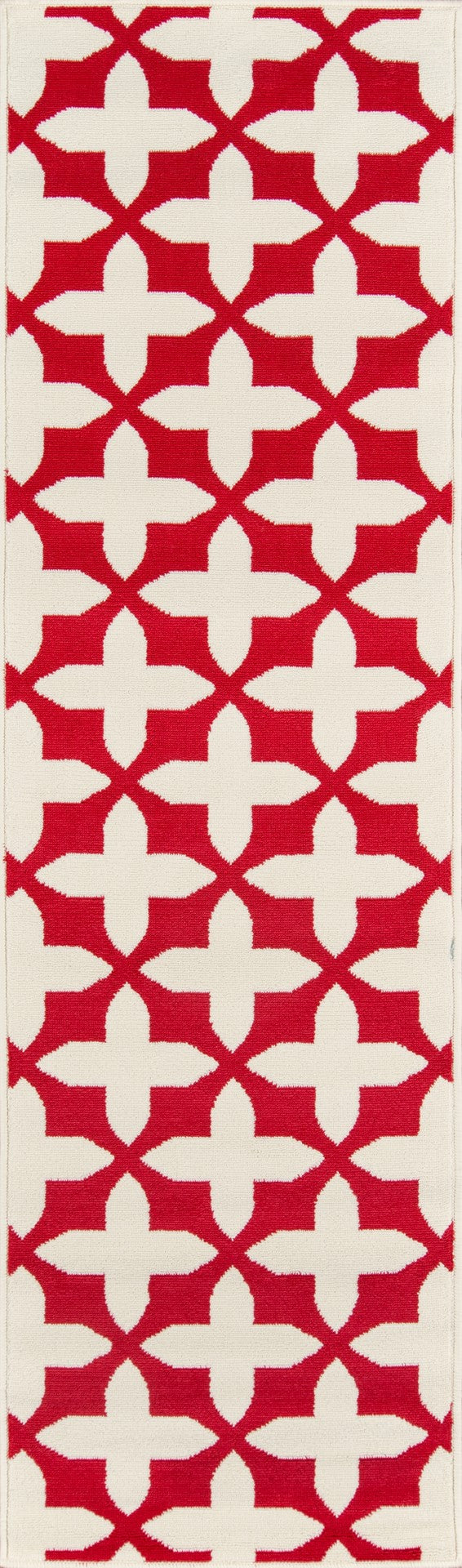 Momeni Baja BAJ12 Machine Made Contemporary Geometric Indoor/Outdoor Area Rug Red 8'6" x 13' BAJA0BAJ12RED860D