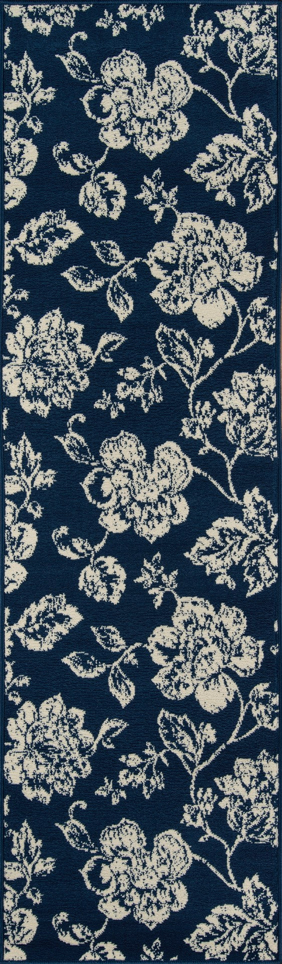 Momeni Baja BAJ18 Machine Made Casual Floral Indoor/Outdoor Area Rug Navy 8'6" x 13' BAJA0BAJ18NVY860D