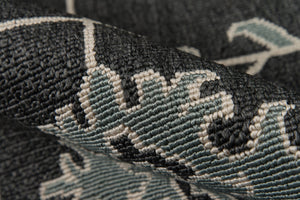 Momeni Baja BAJ23 Machine Made Traditional Floral Indoor/Outdoor Area Rug Charcoal 8'6" x 13' BAJA0BAJ23CHR860D