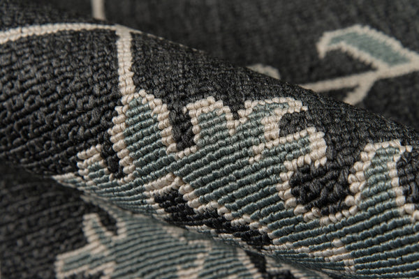 Momeni Baja BAJ23 Machine Made Traditional Floral Indoor/Outdoor Area Rug Charcoal 8'6" x 13' BAJA0BAJ23CHR860D