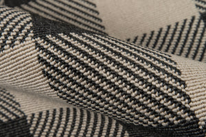 Momeni Baja BAJ25 Machine Made Modern Plaid Indoor/Outdoor Area Rug Charcoal 8'6" x 13' BAJA0BAJ25CHR860D