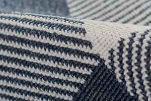 Momeni Baja BAJ25 Machine Made Modern Plaid Indoor/Outdoor Area Rug Denim 8'6" x 13' BAJA0BAJ25DNM860D